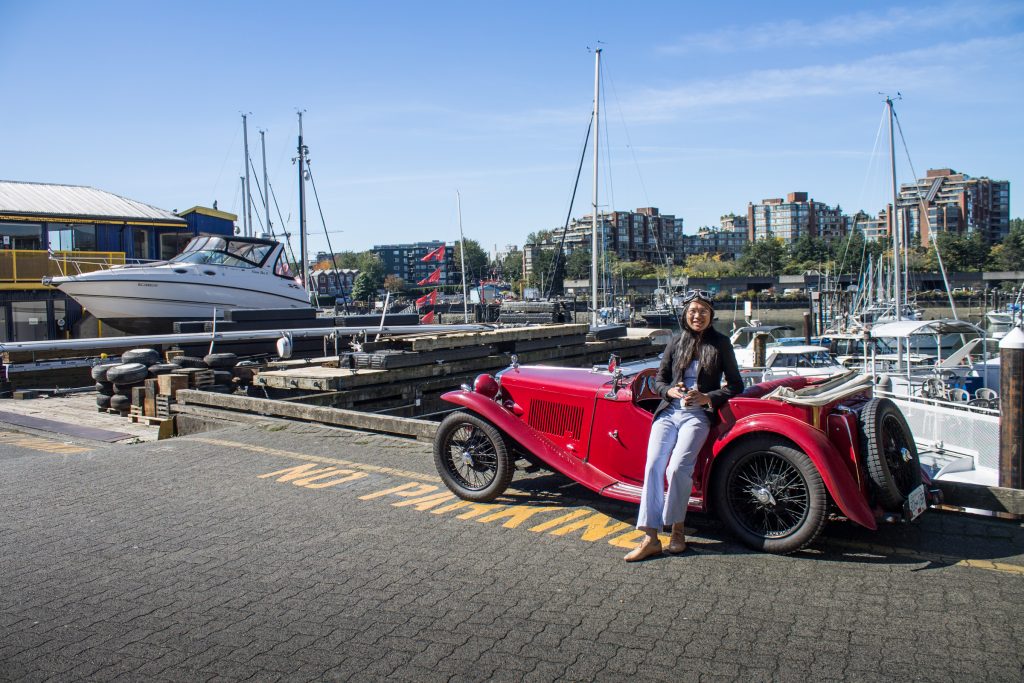 Car Collector Ms Helen red roadster marina