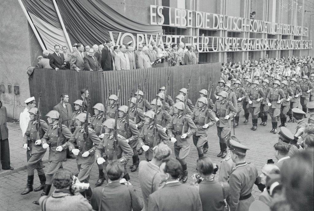 Soviet and East German Officials Reviewing a Parade