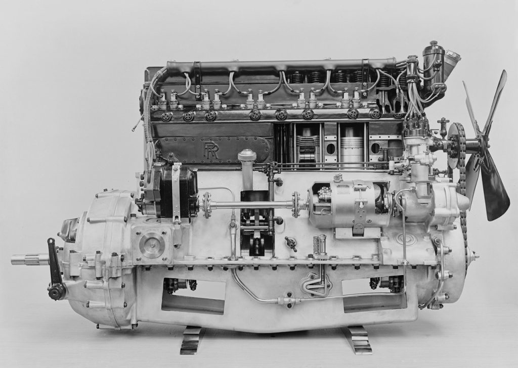 Sectioned 'Phantom I' Rolls-Royce motor