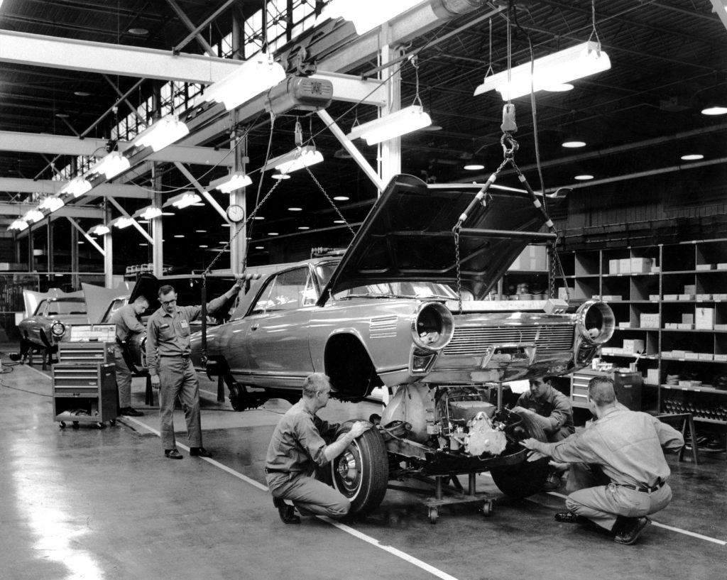Chrysler Turbine car project assembly