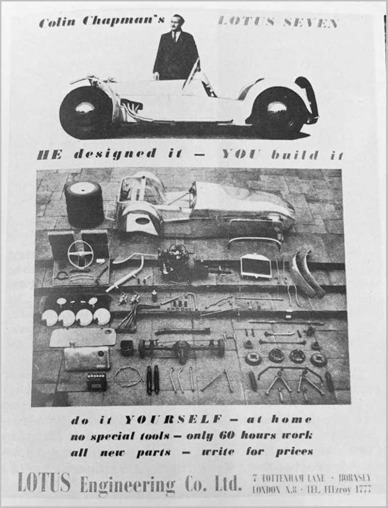 Lotus 7 DIY ad