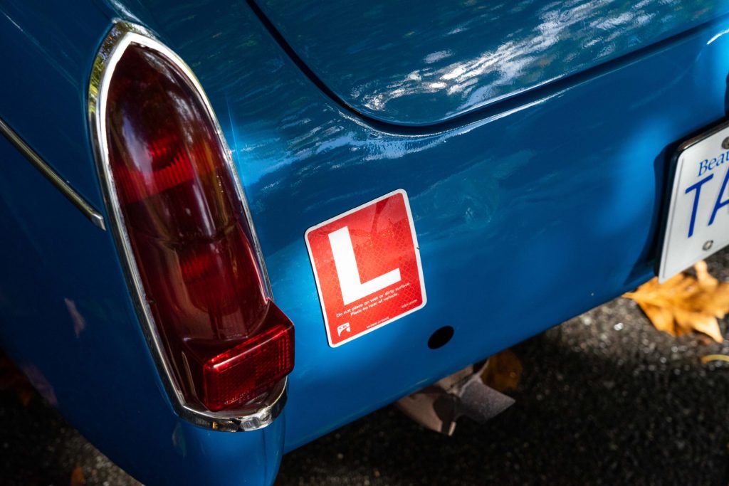 1967 MG Midget Canadian Learner's Permit sticker