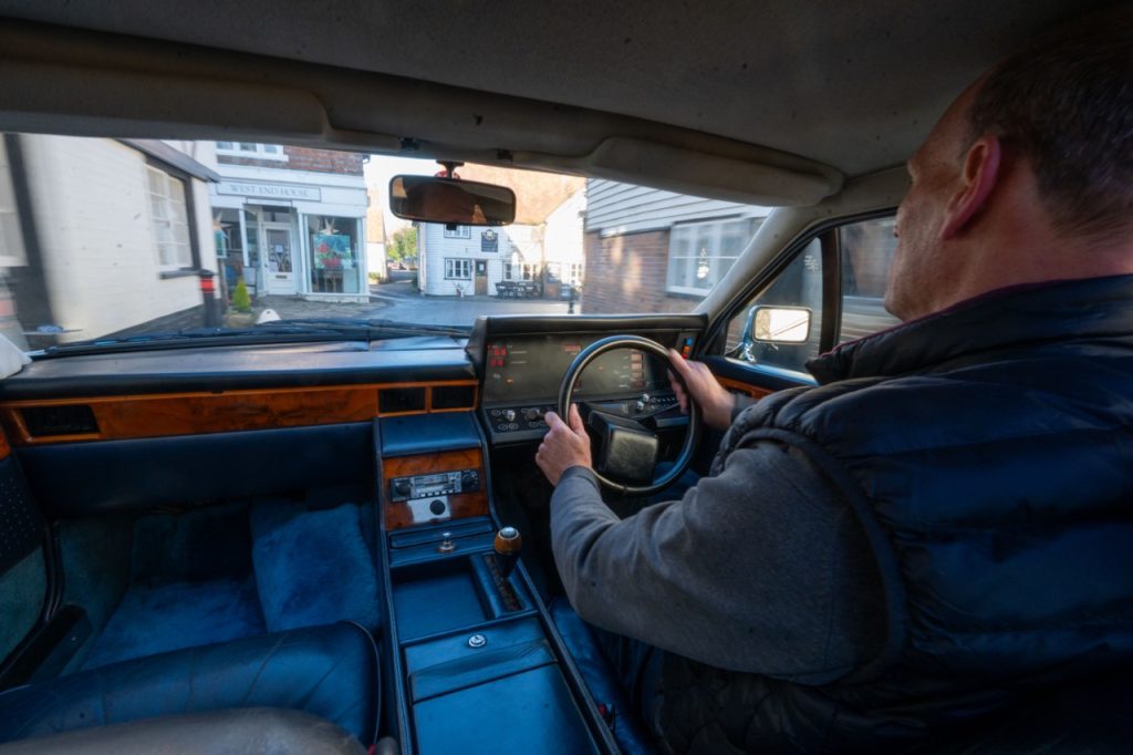 Aston Martin Lagonda driving interior