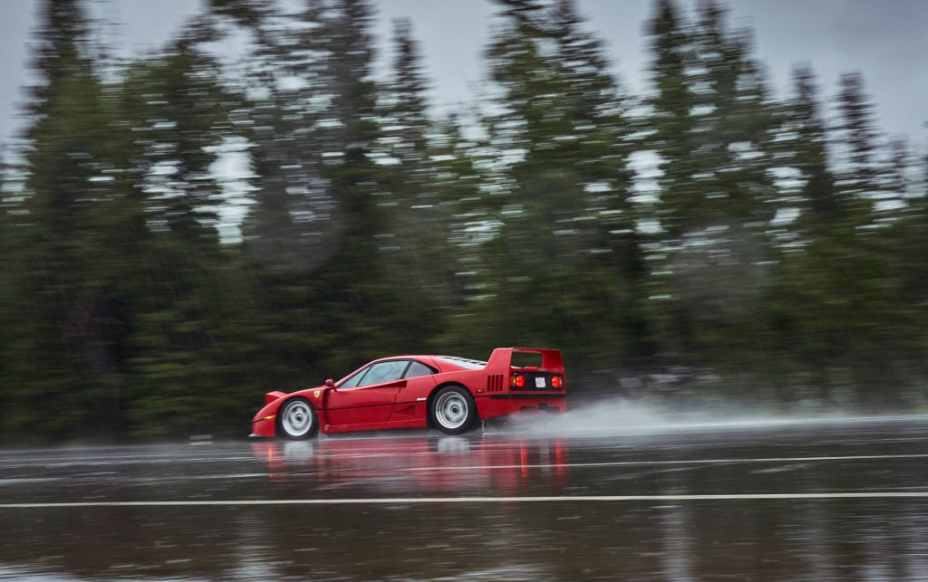 Ferrari F40 rain rear three quarter