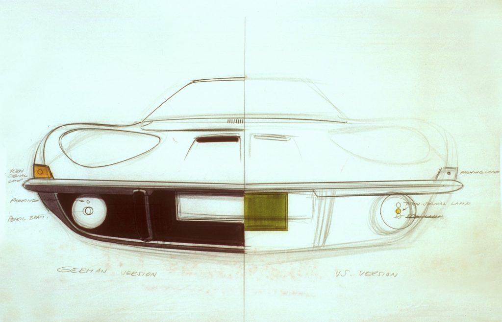 Opel GT design sketch