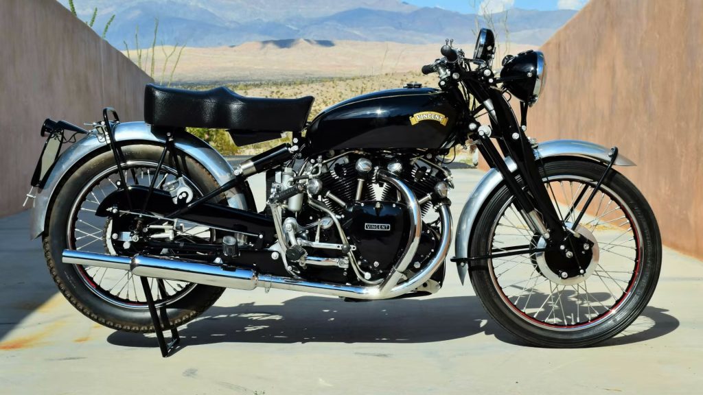 1951 Vincent Black Shadow side