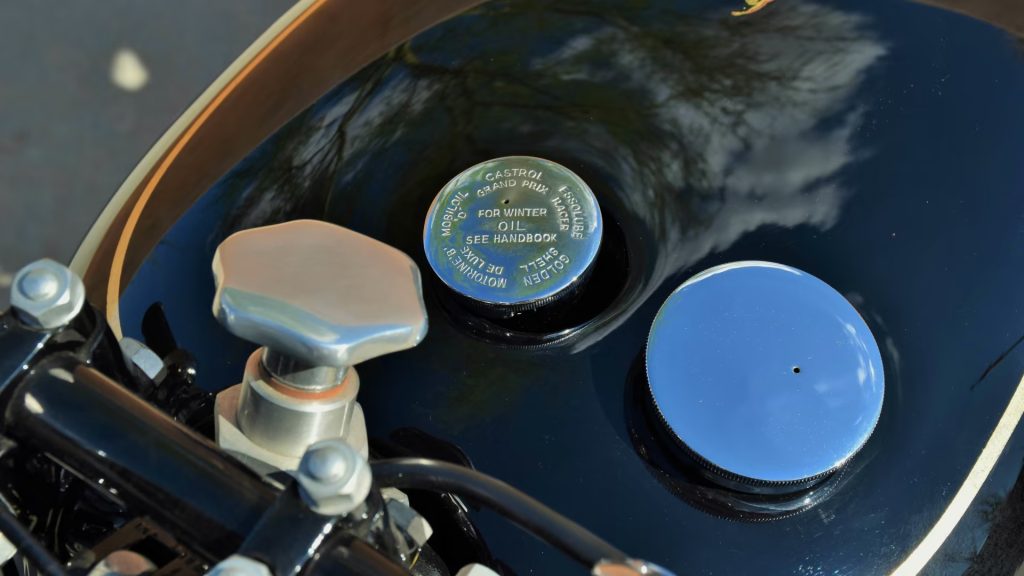 1951 Vincent Black Shadow filler caps