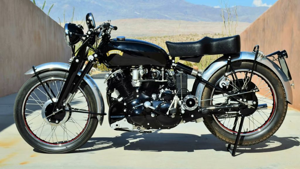 1951 Vincent Black Shadow side