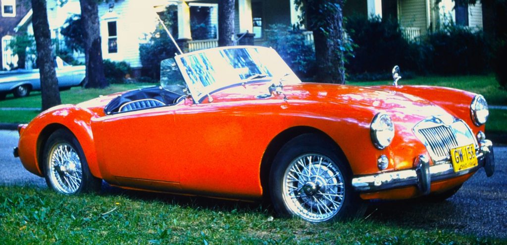 1957 MG MGA roadster front three quarter