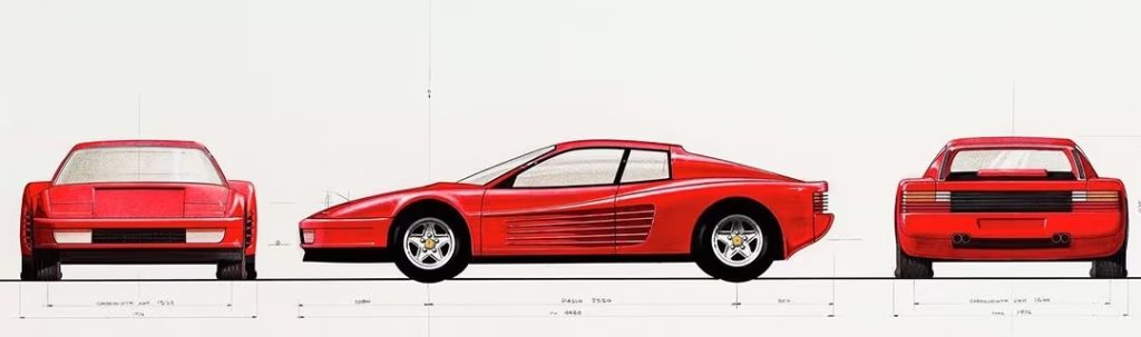 Ferrari-Testarossa-Drawings