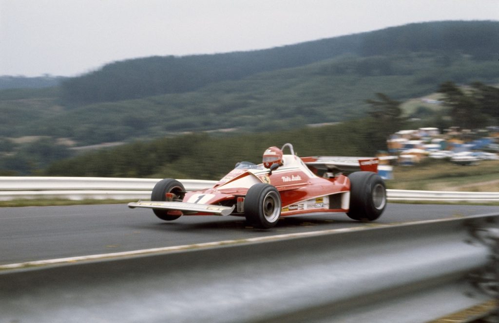 Niki Lauda 1976 German Grand Prix practice Ferrari 312T
