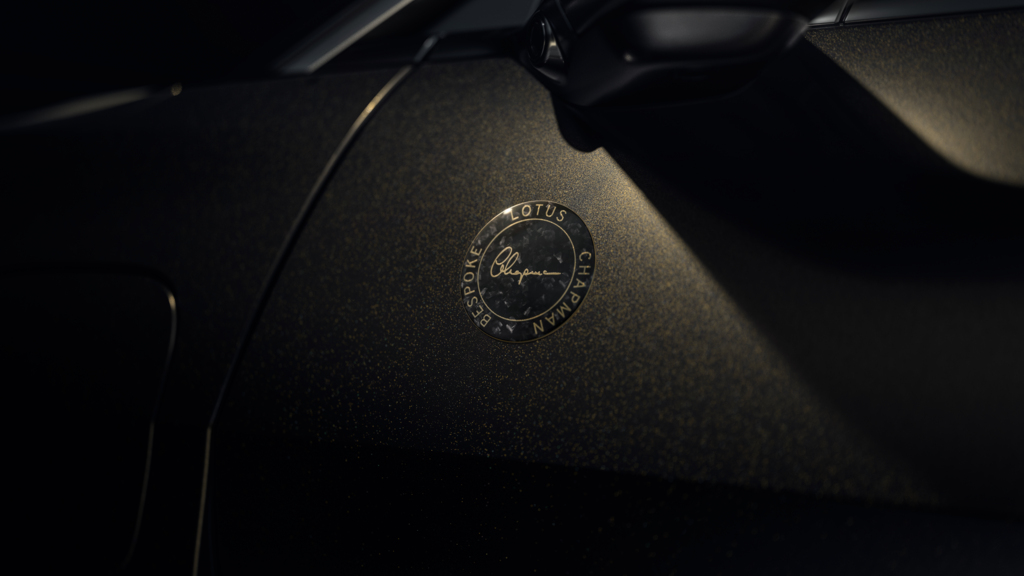 Lotus Chapman Bespoke programme exterior badge on Lotus Eletre