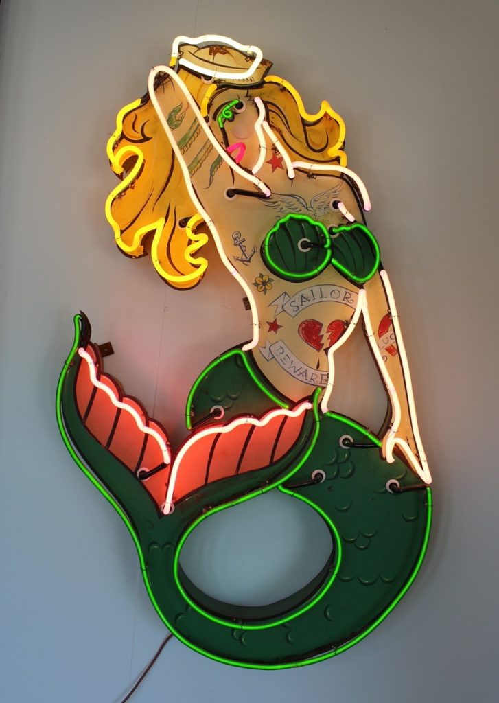 Todd Sanders neon art mermaid