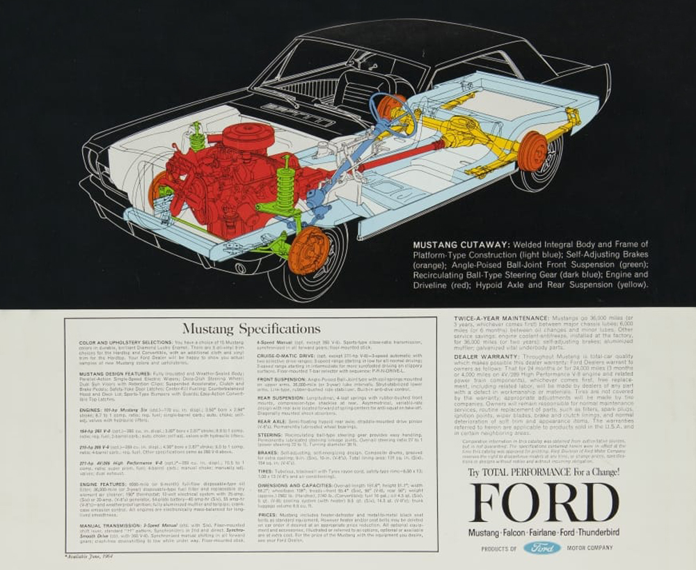 Ford Mustang cutaway ad