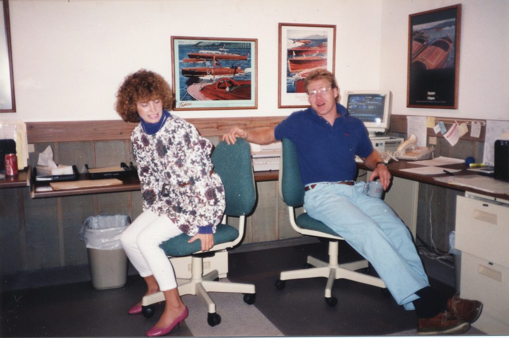 Hagerty employees from early days basement offices