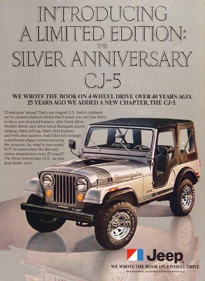 1978 Jeep CJ-5 Silver Anniv. ad