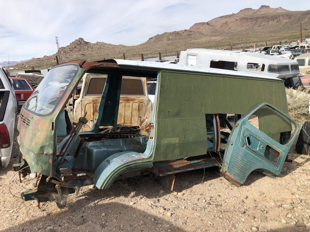 Van junkyard parts car