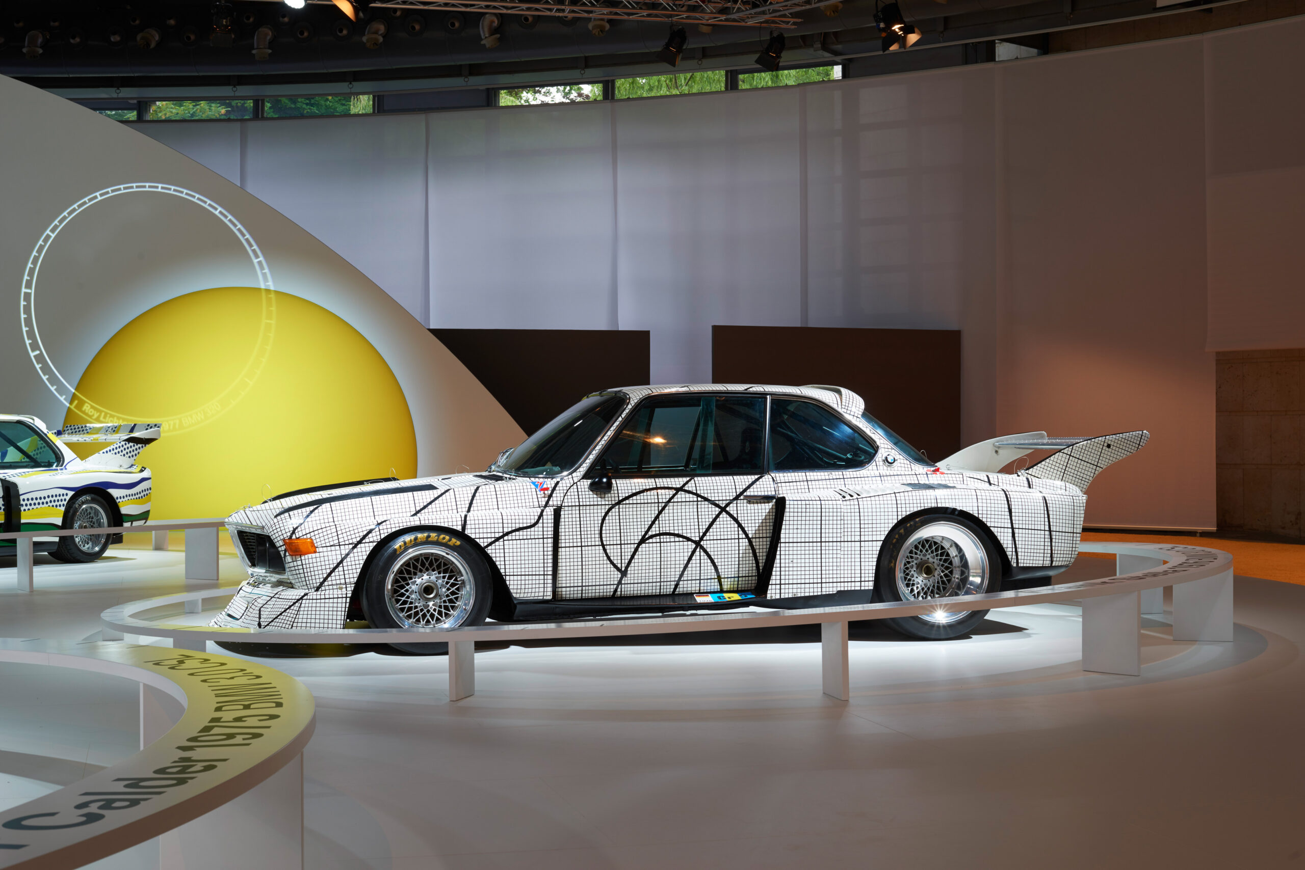 Frank Stella BMW art car on display